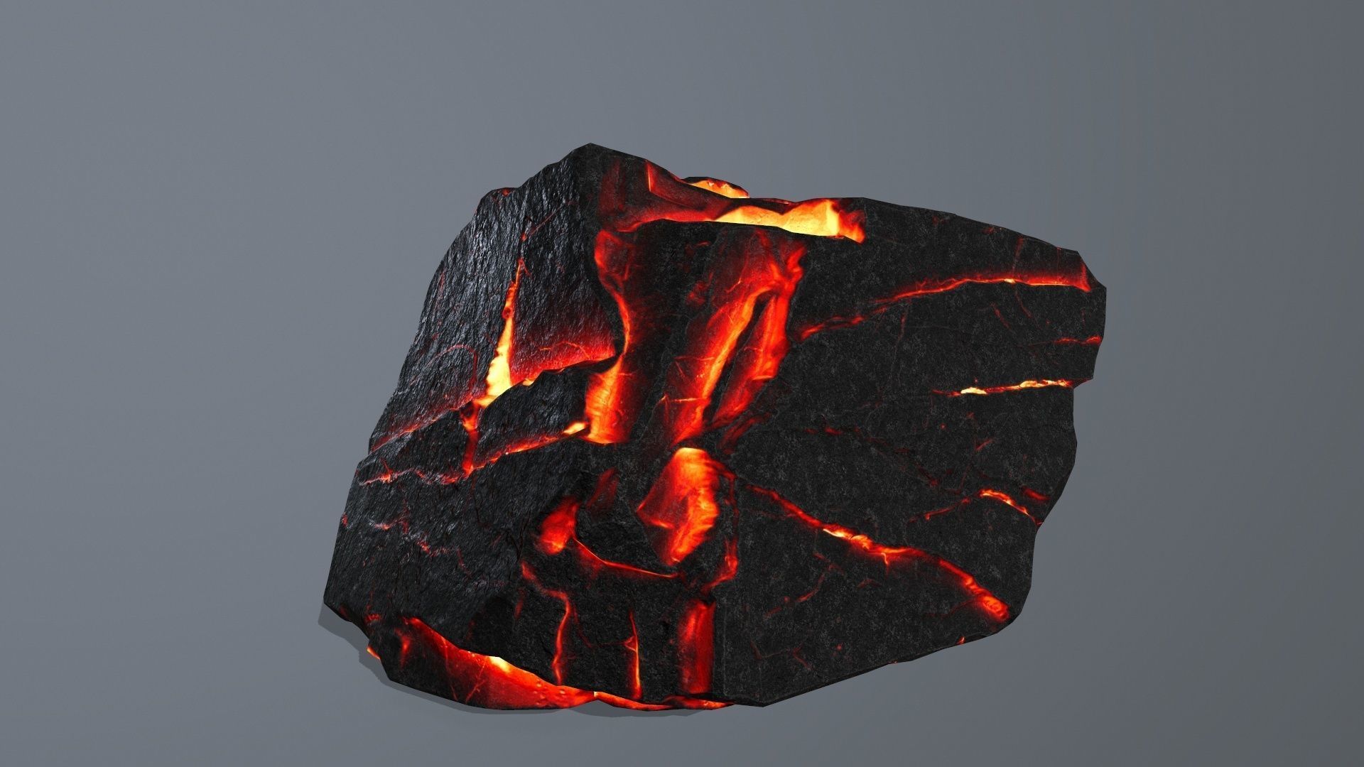 Lava Rock Set Low-poly 3D model_27