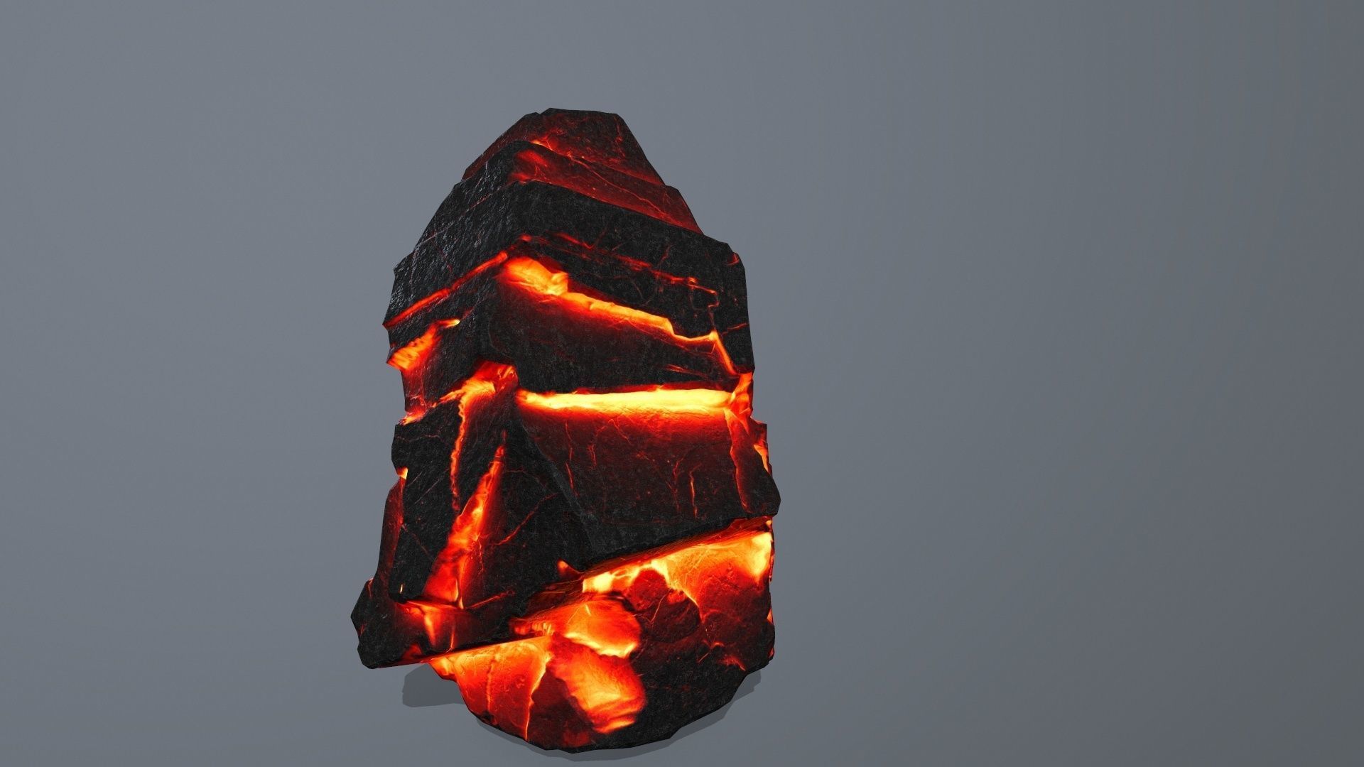 Lava Rock Set Low-poly 3D model_11