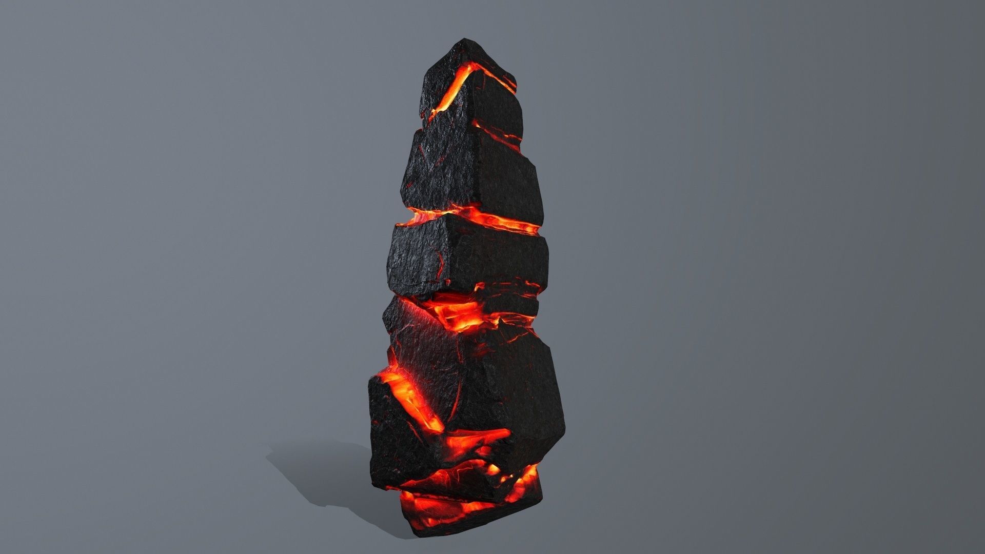 Lava Rock Set Low-poly 3D model_22