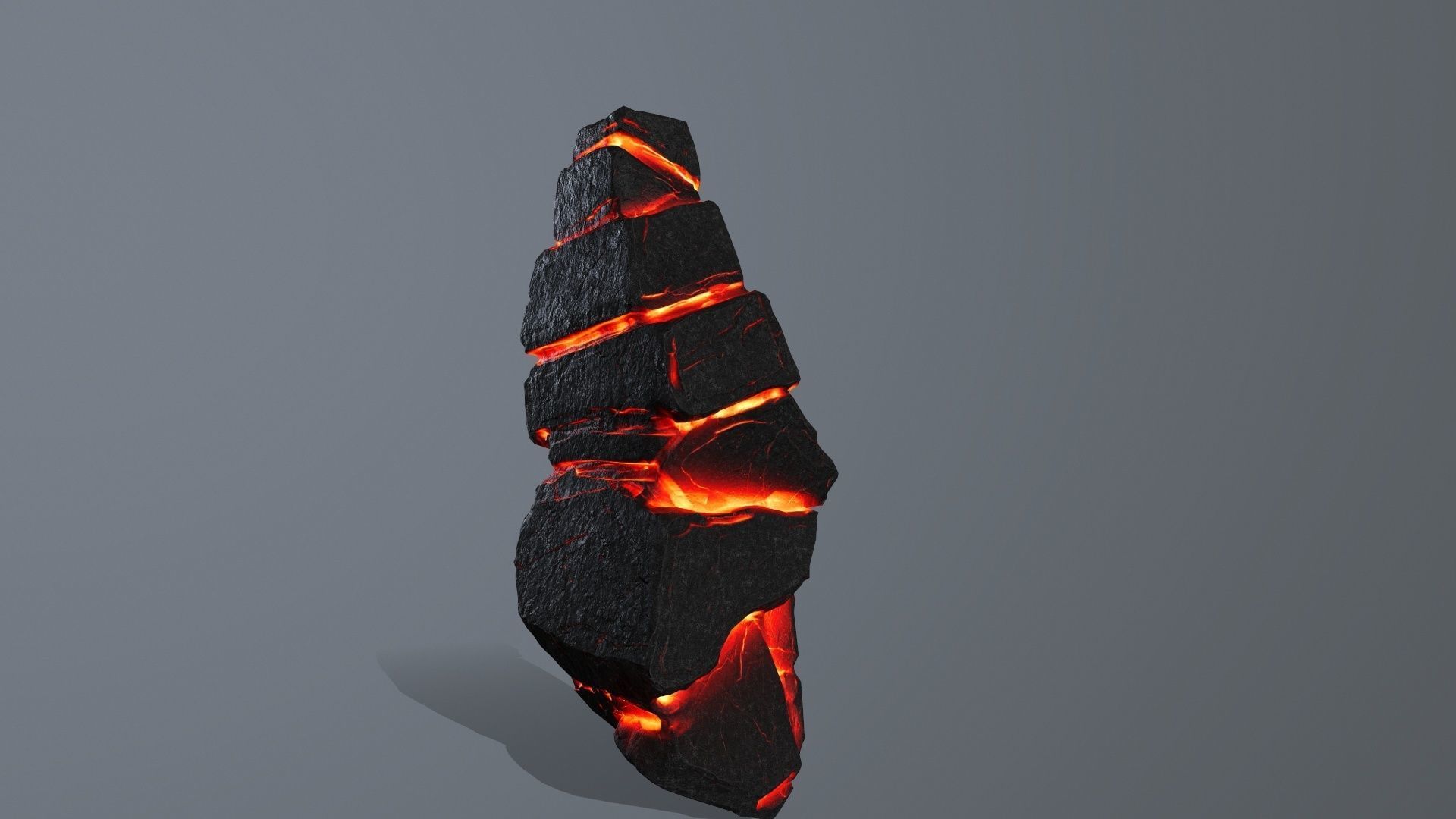 Lava Rock Set Low-poly 3D model_23