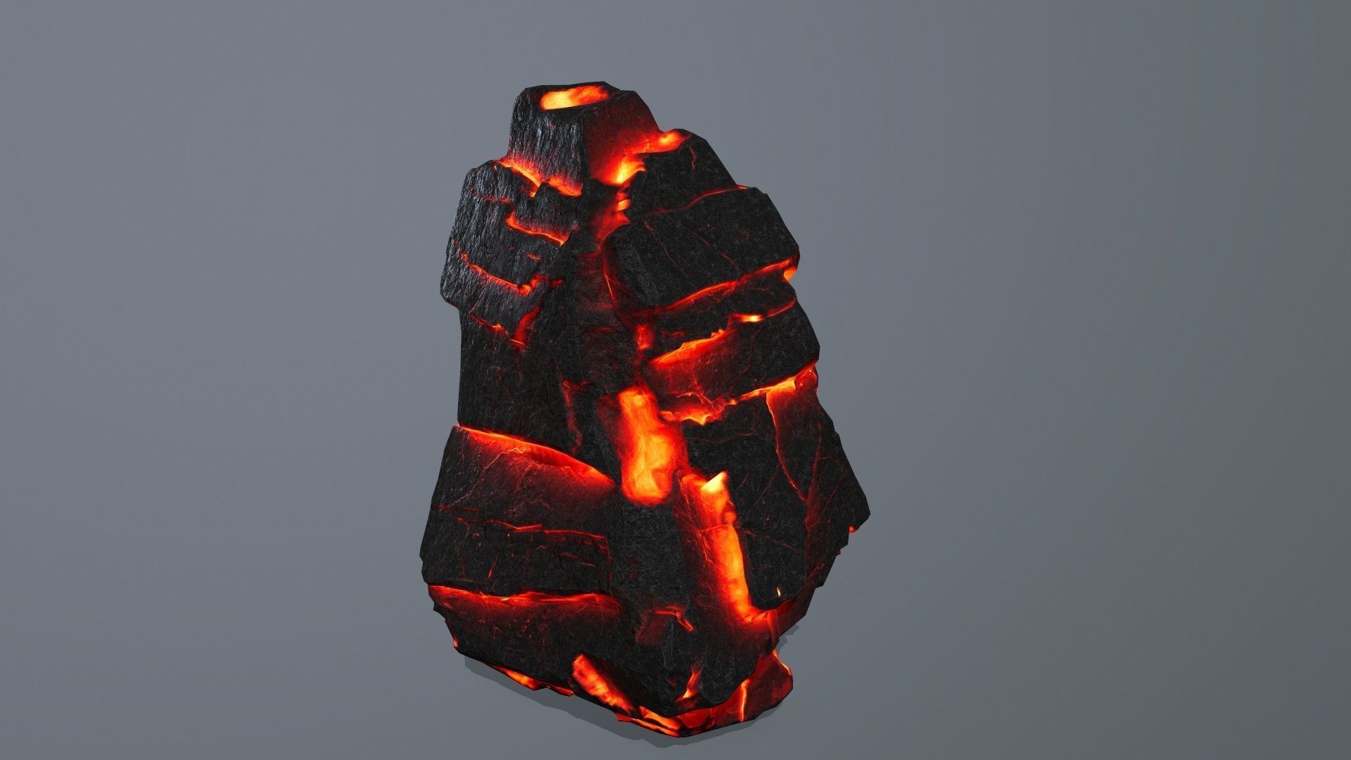 Lava Rock Set Low-poly 3D model_10