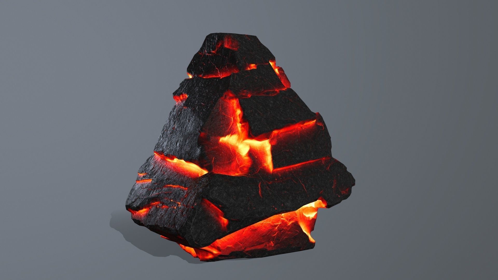 Lava Rock Set Low-poly 3D model_17