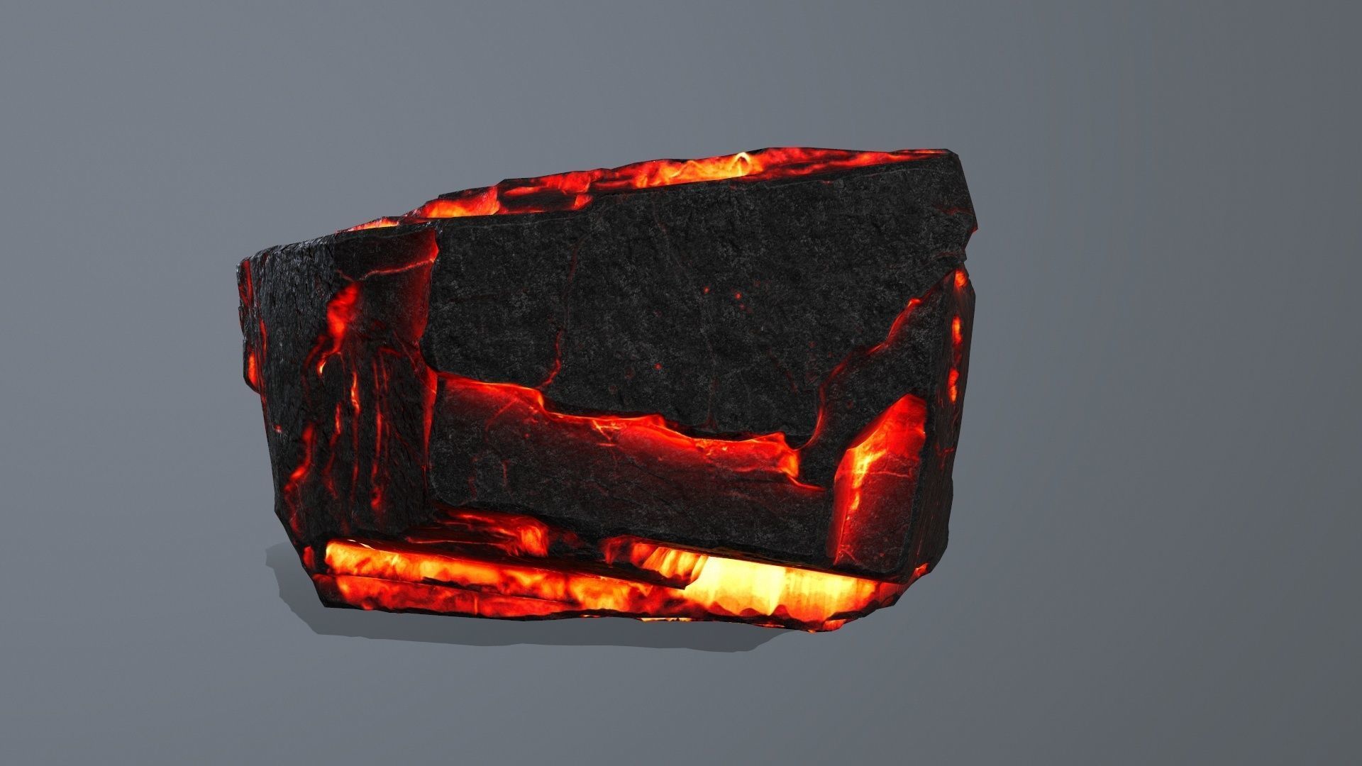 Lava Rock Set Low-poly 3D model_29