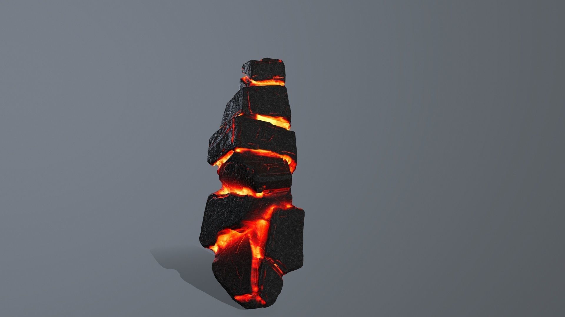 Lava Rock Set Low-poly 3D model_24