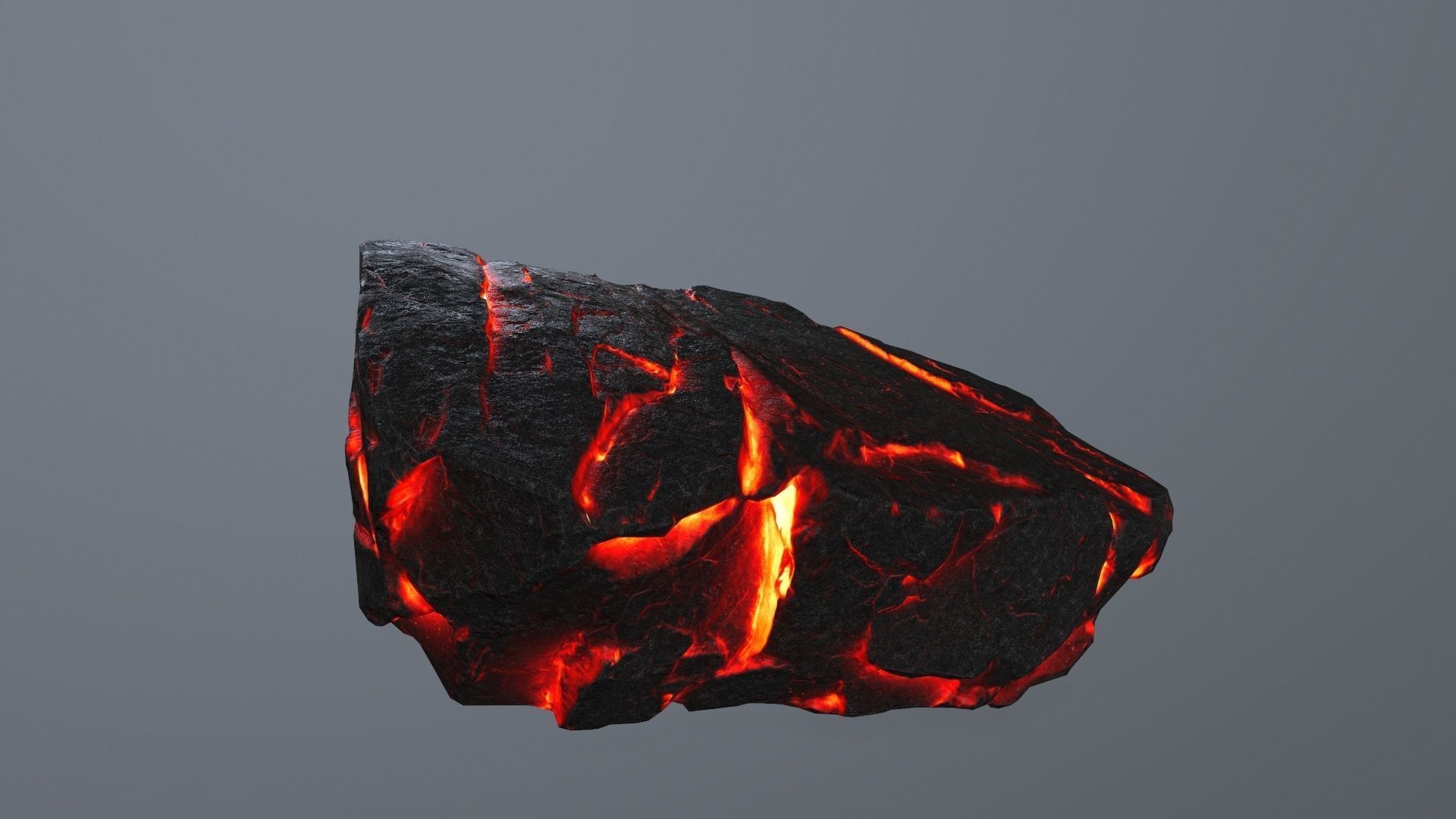 Lava Rock Set Low-poly 3D model_16