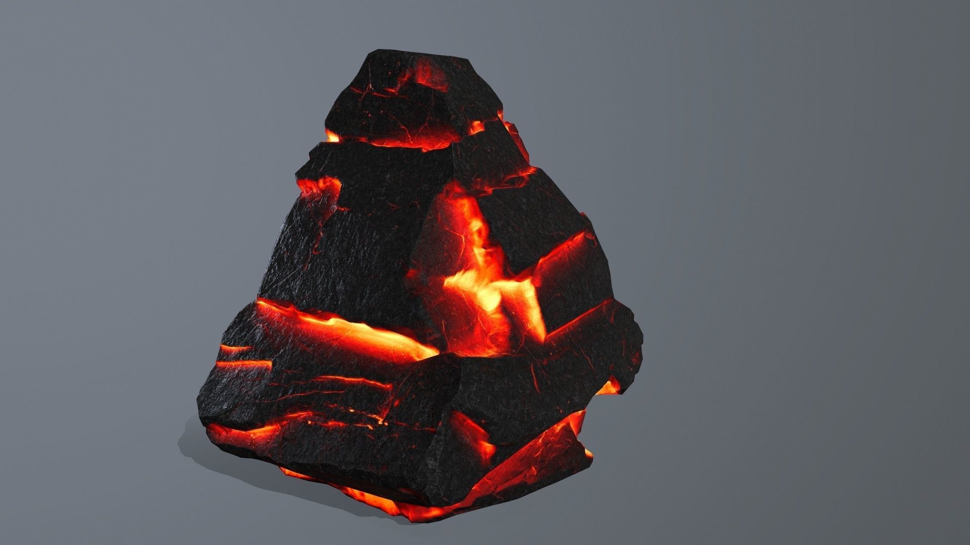 Lava Rock Set Low-poly 3D model_21