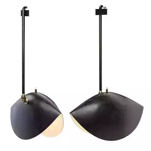 Rare Grosse Moule suspension ceiling light 1955 3D model