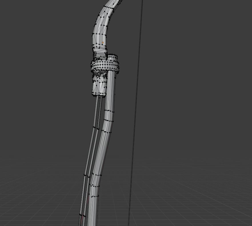 barbarian bow bone 3D model_6