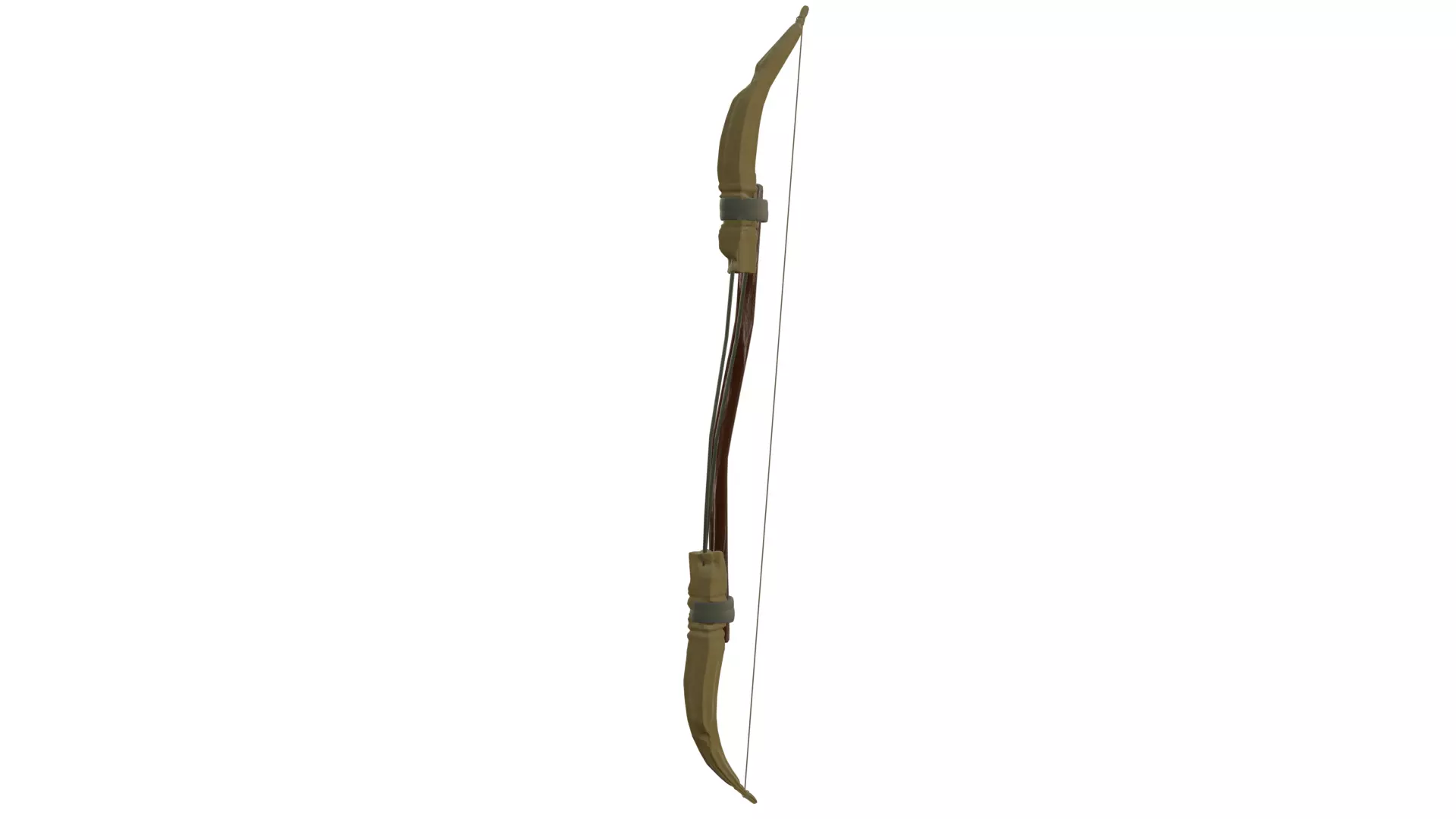 barbarian bow bone 3D model_0