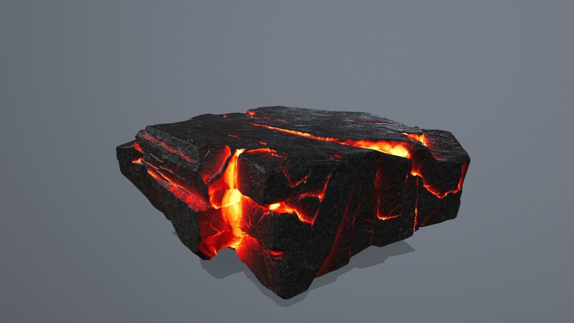 Lava Rock Set Low-poly 3D model_40