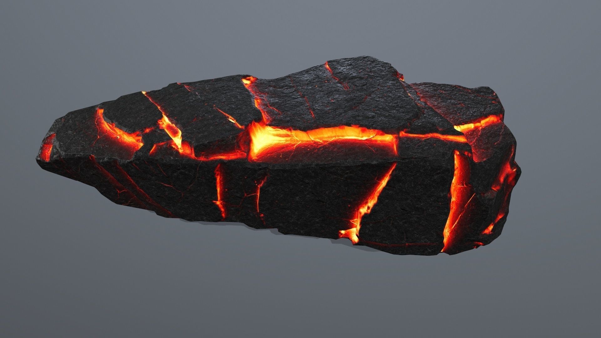 Lava Rock Set Low-poly 3D model_33
