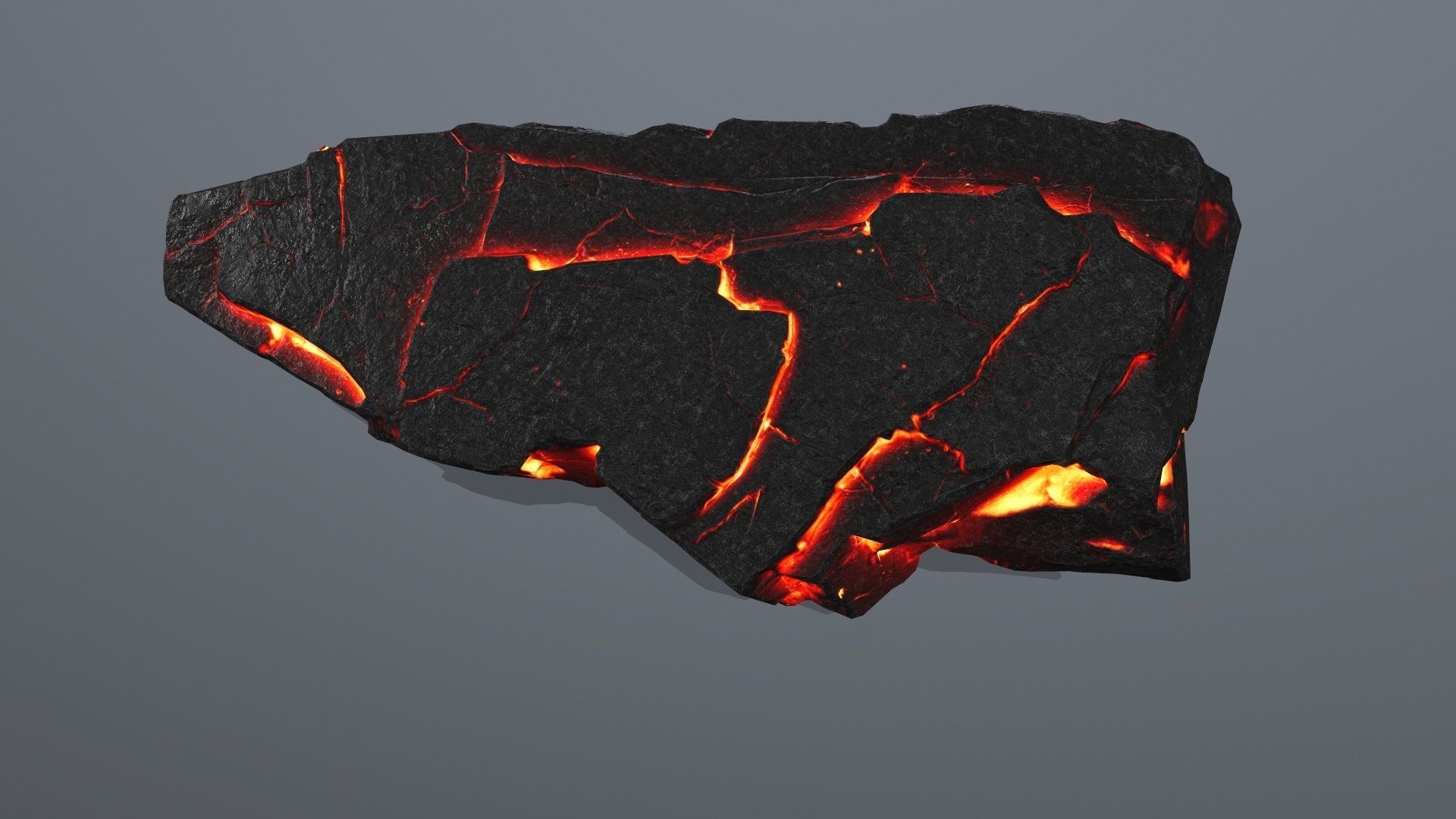 Lava Rock Set Low-poly 3D model_35