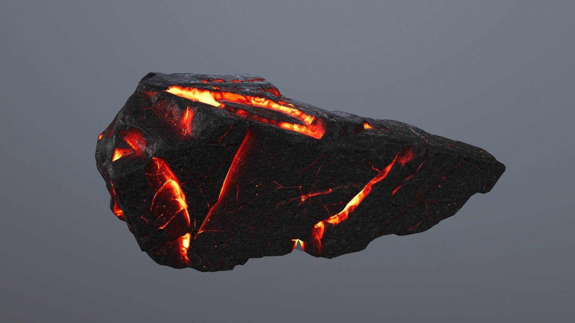 Lava Rock Set Low-poly 3D model_30