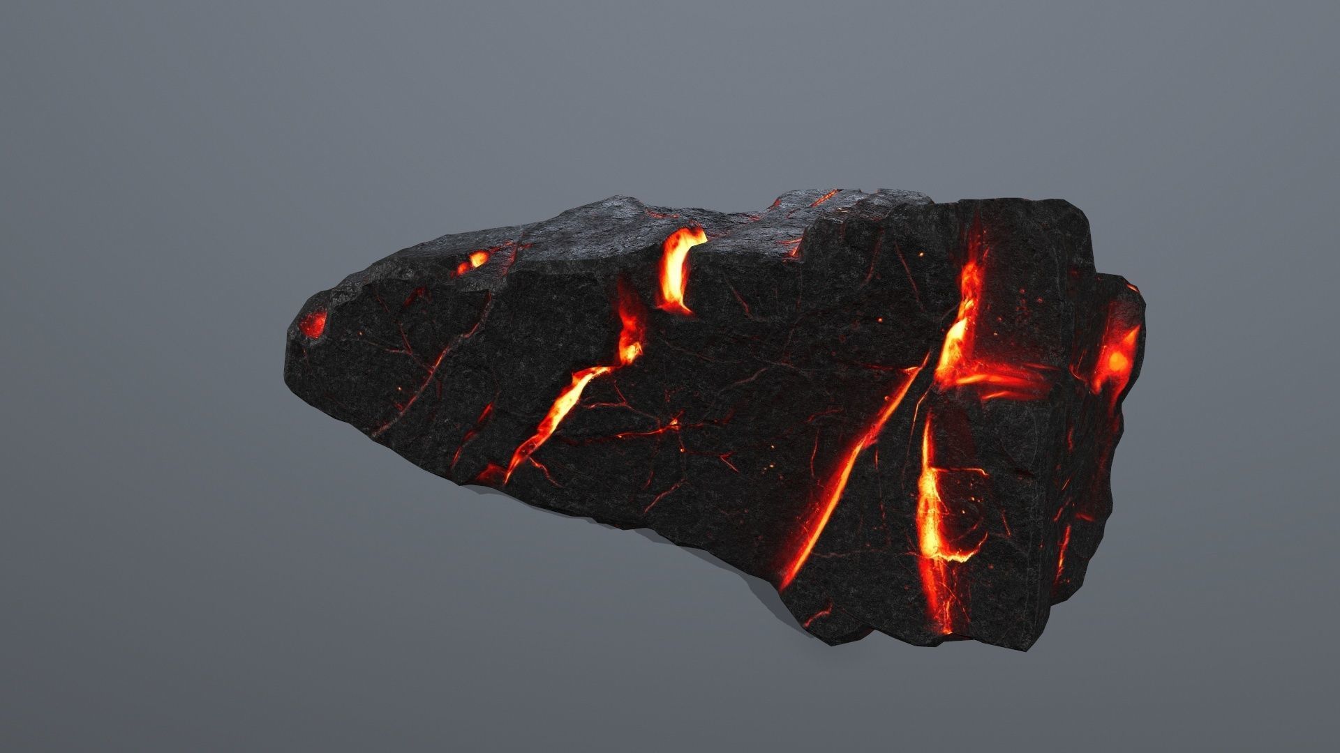 Lava Rock Set Low-poly 3D model_26