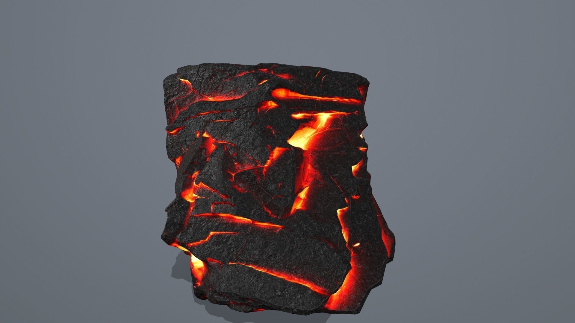 Lava Rock Set Low-poly 3D model_23