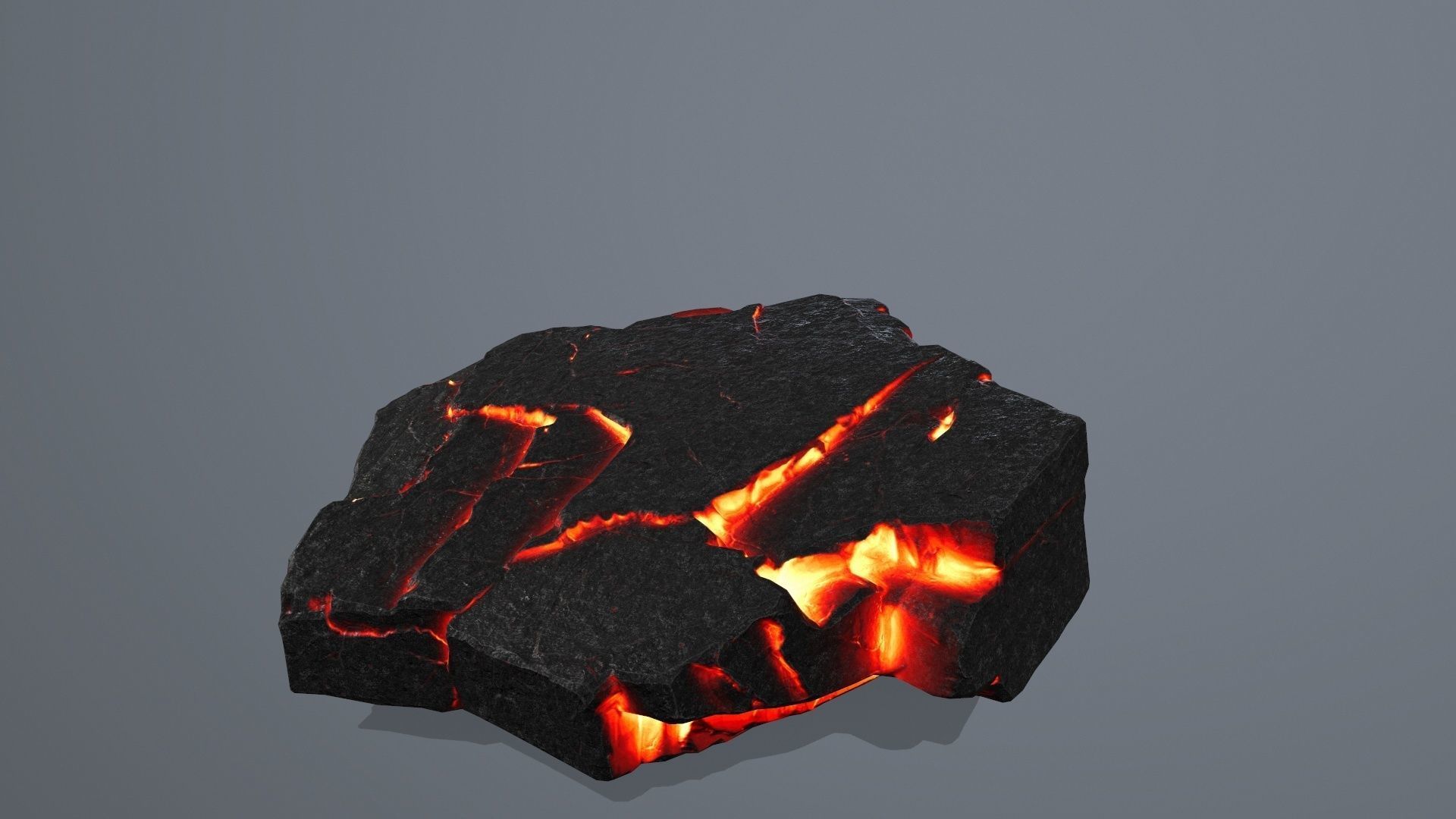 Lava Rock Set Low-poly 3D model_37
