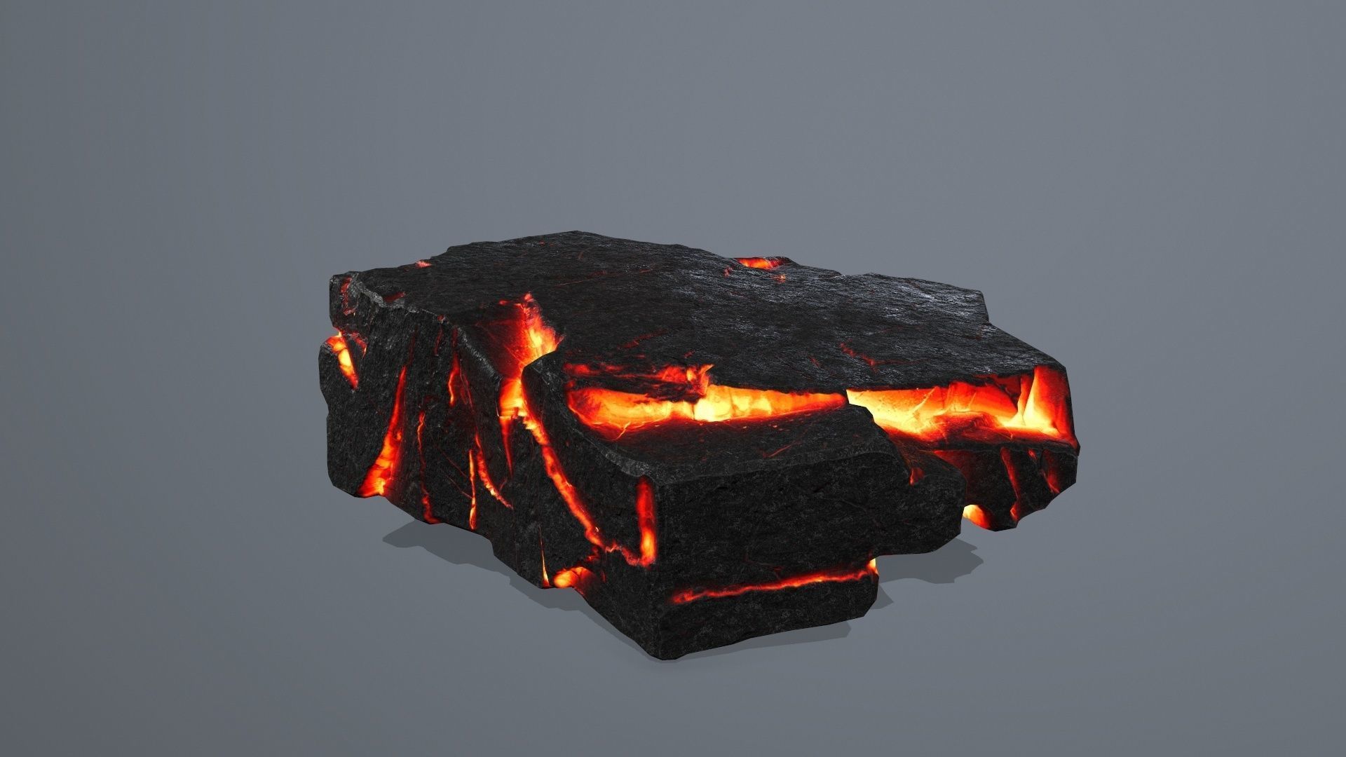 Lava Rock Set Low-poly 3D model_39
