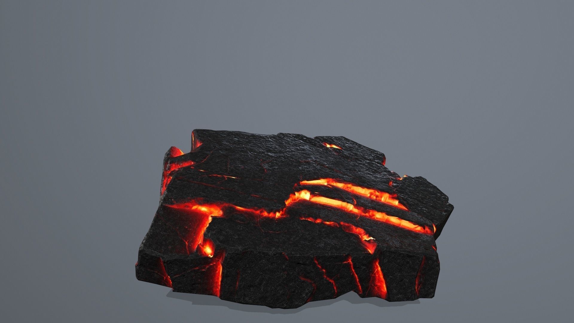 Lava Rock Set Low-poly 3D model_36