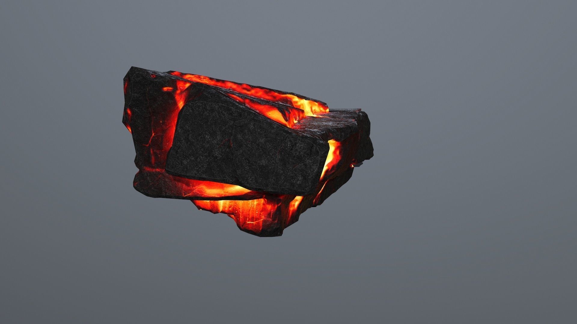 Lava Rock Set Low-poly 3D model_13