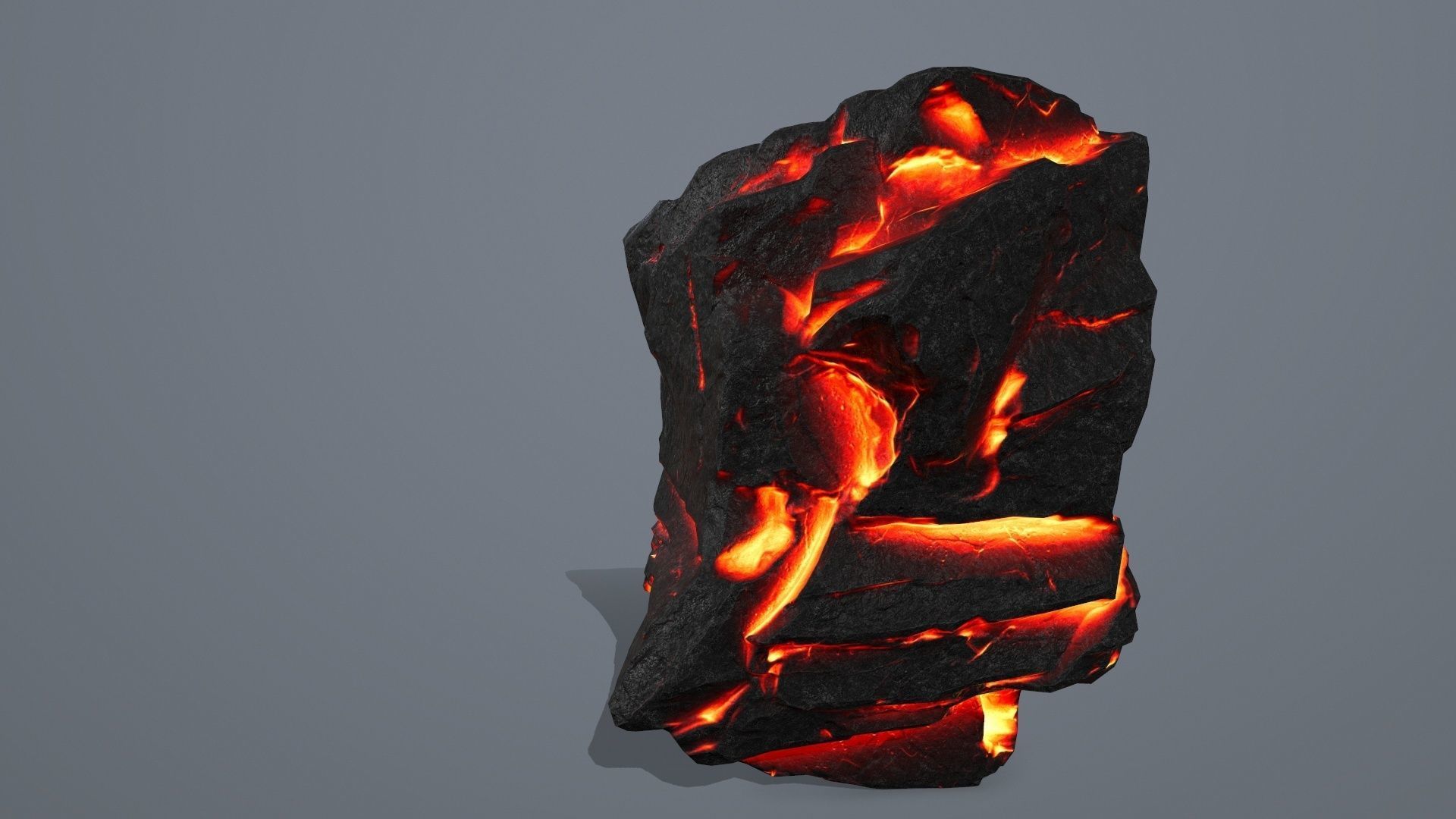 Lava Rock Set Low-poly 3D model_25