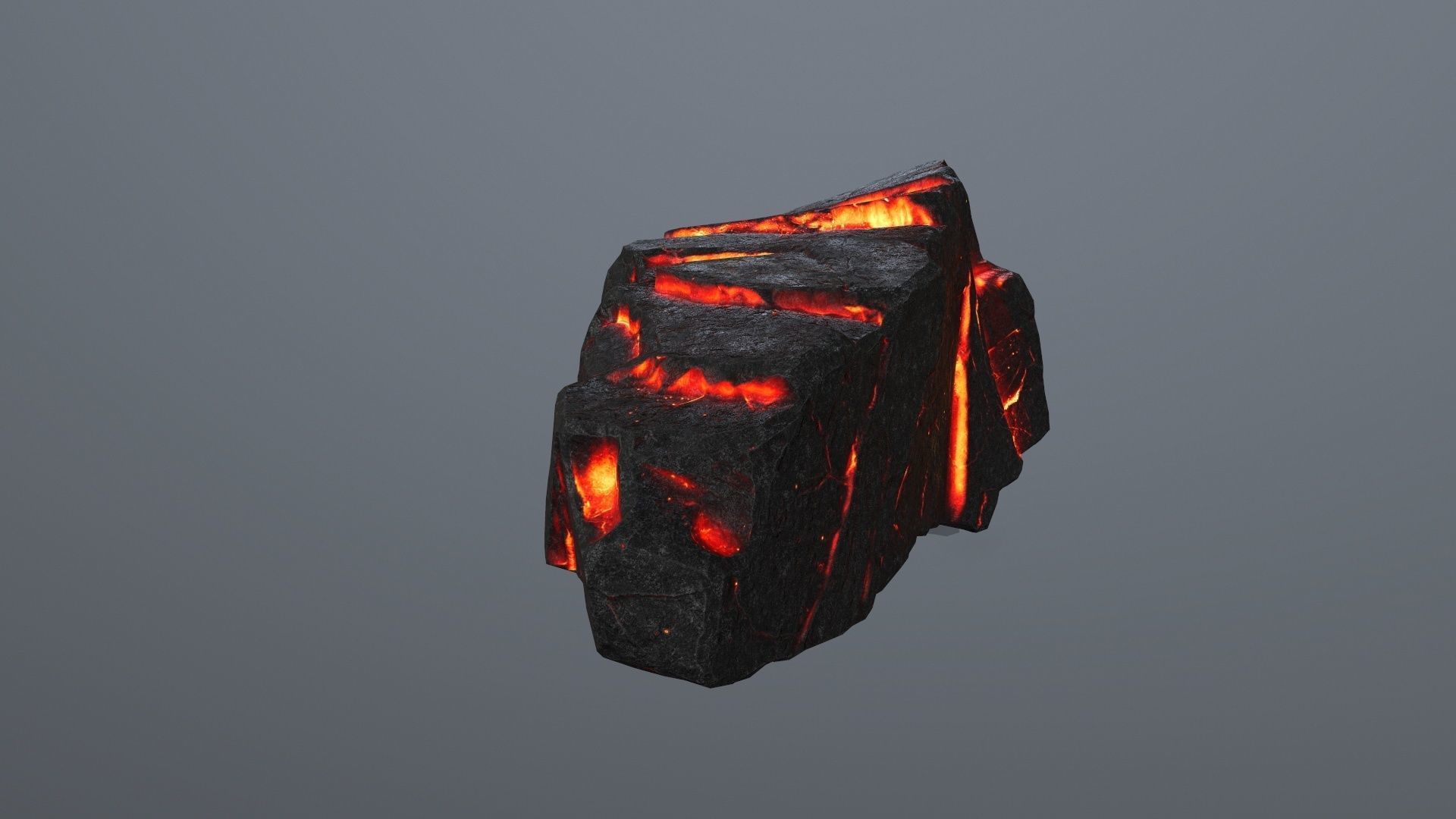 Lava Rock Set Low-poly 3D model_27
