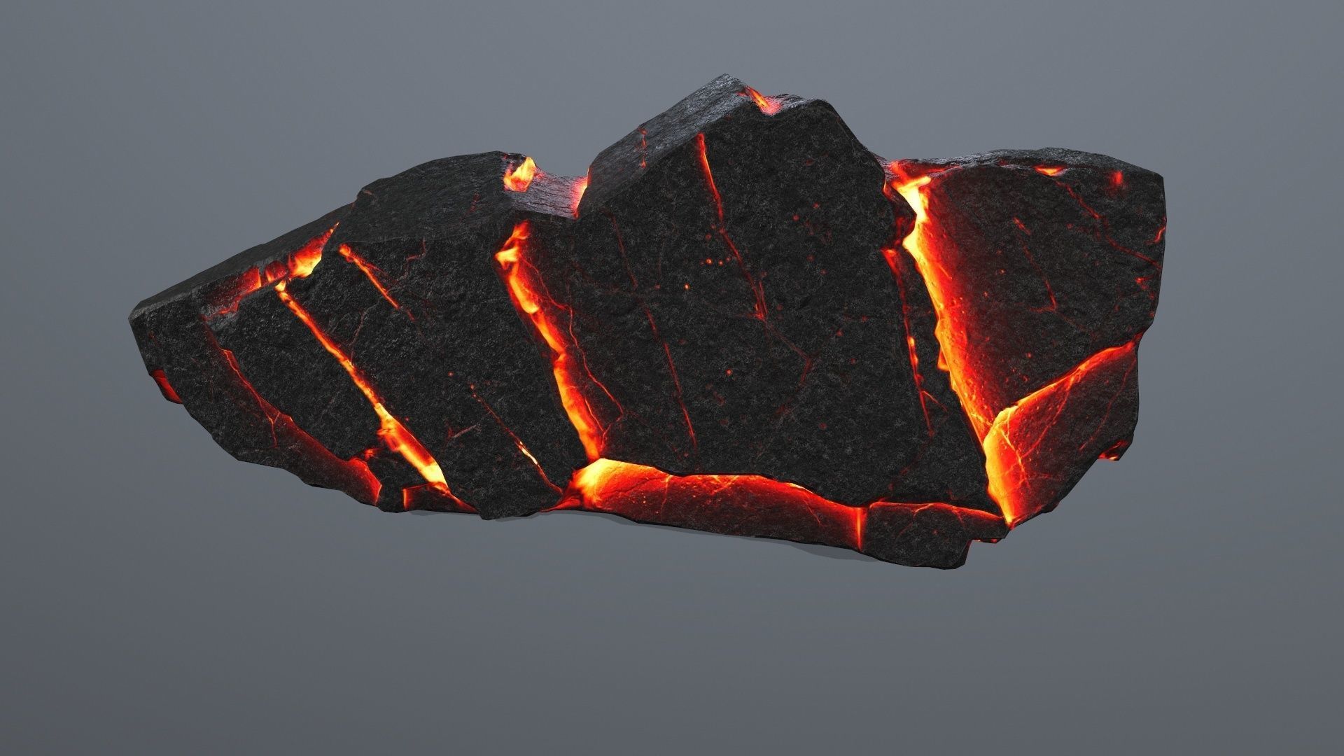 Lava Rock Set Low-poly 3D model_32