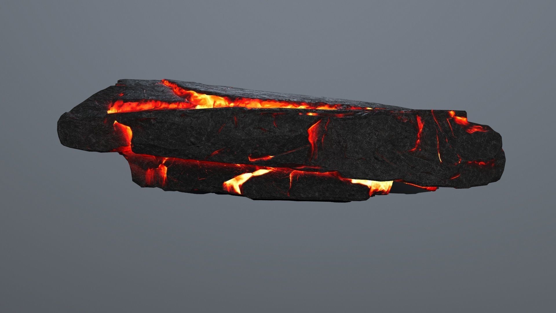 Lava Rock Set Low-poly 3D model_12