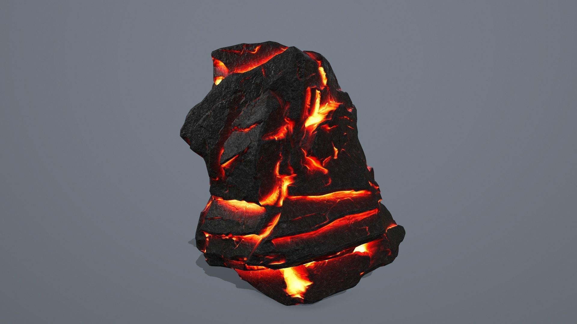 Lava Rock Set Low-poly 3D model_24