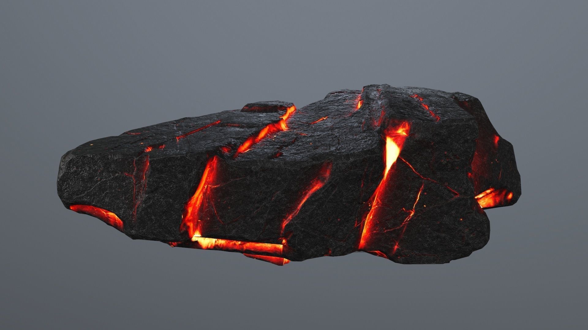 Lava Rock Set Low-poly 3D model_29