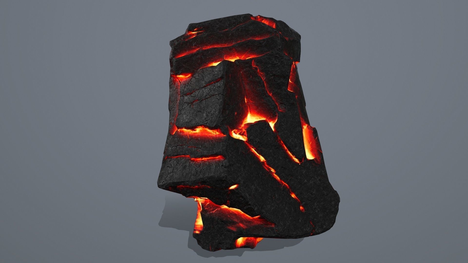 Lava Rock Set Low-poly 3D model_16