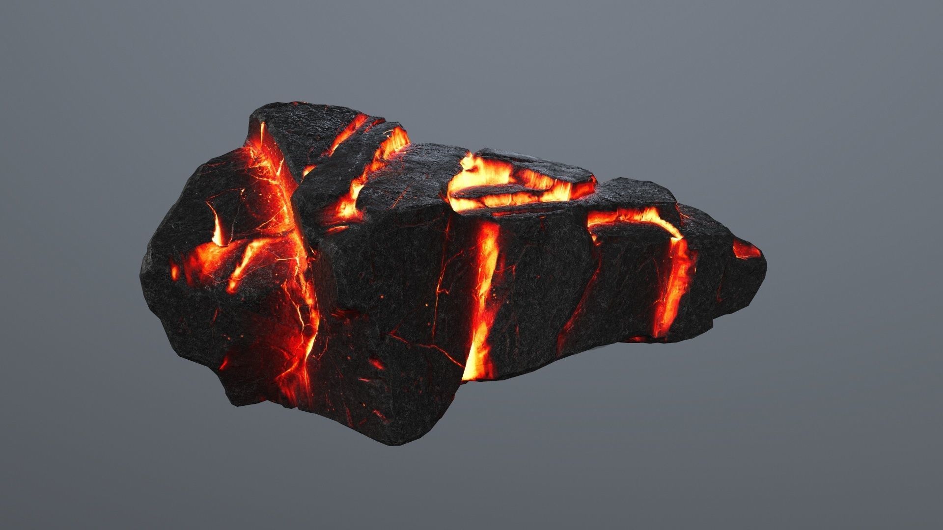 Lava Rock Set Low-poly 3D model_28
