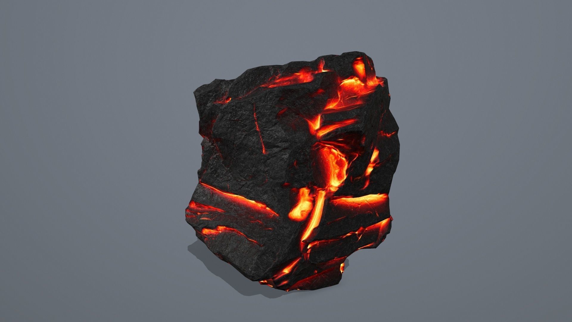 Lava Rock Set Low-poly 3D model_21