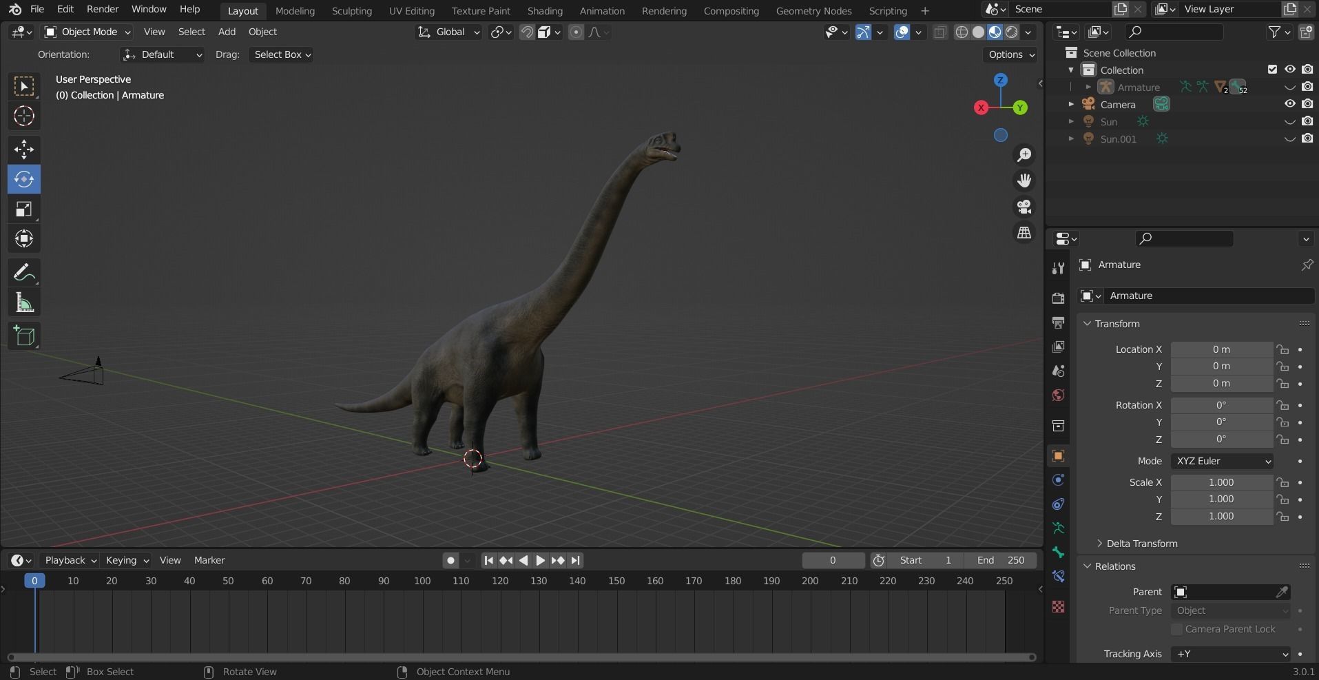 Brachiosaurus dinosaur Low-poly 3D Model  Low-poly 3D model_29