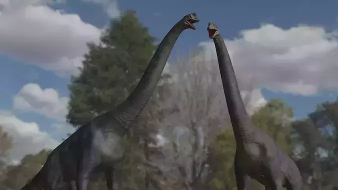 Brachiosaurus dinosaur Low-poly 3D Model  Low-poly 3D model