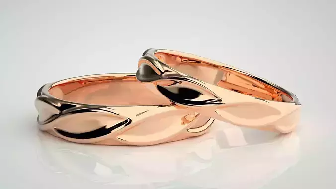 Infinity Plain Gold  Couple Band Ring 3dm stl render detail 3D print model Infinity Plain Gold  Couple Band Ring 3dm stl render detail 3D print model