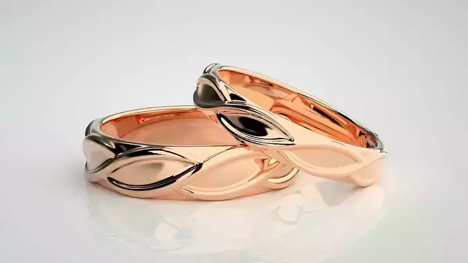Infinity Wave Rope Couple Band Ring 3dm stl render detail 3D print model Infinity Wave Rope Couple Band Ring 3dm stl render detail 3D print model