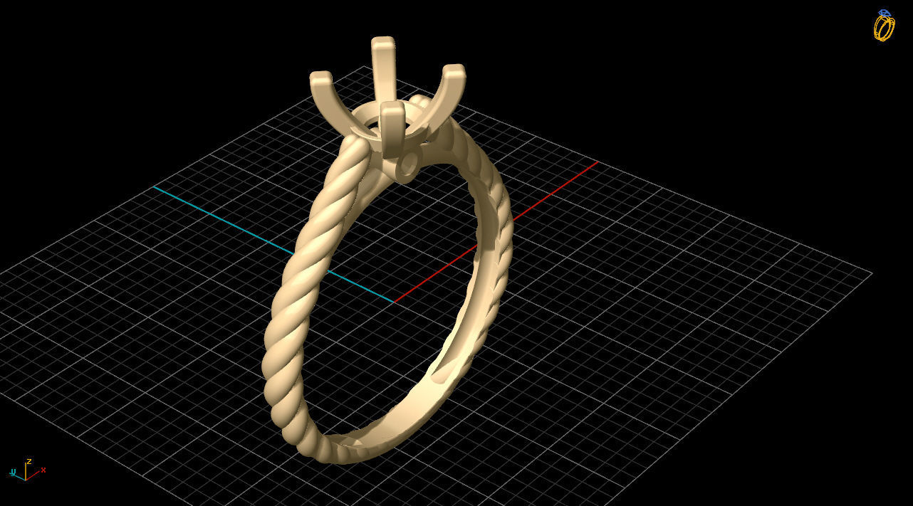 solitiare engagement ring 3D print model_13