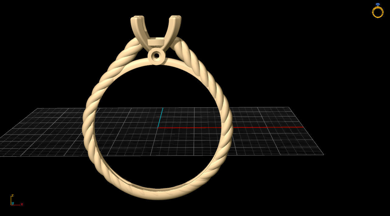 solitiare engagement ring 3D print model_12