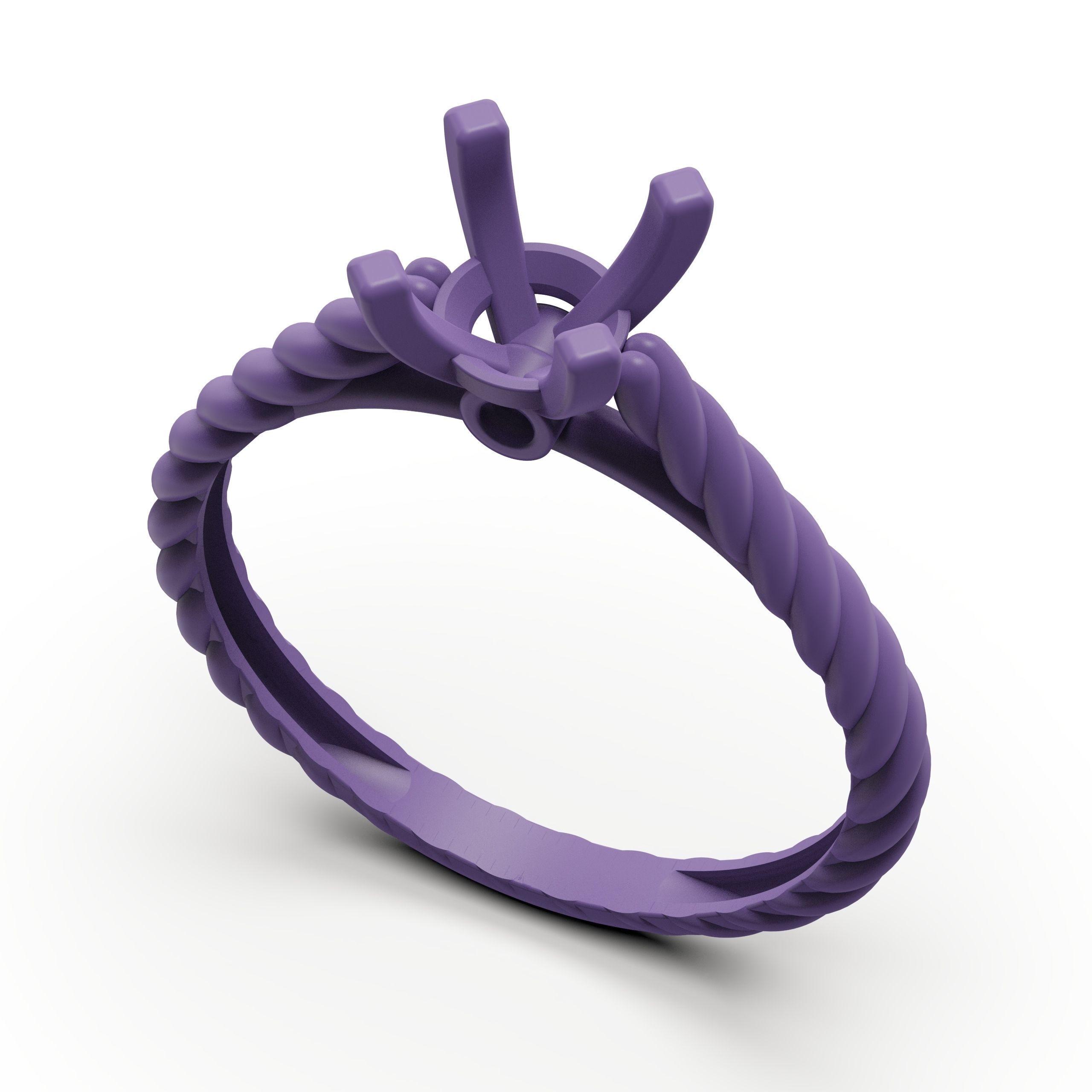 solitiare engagement ring 3D print model_2
