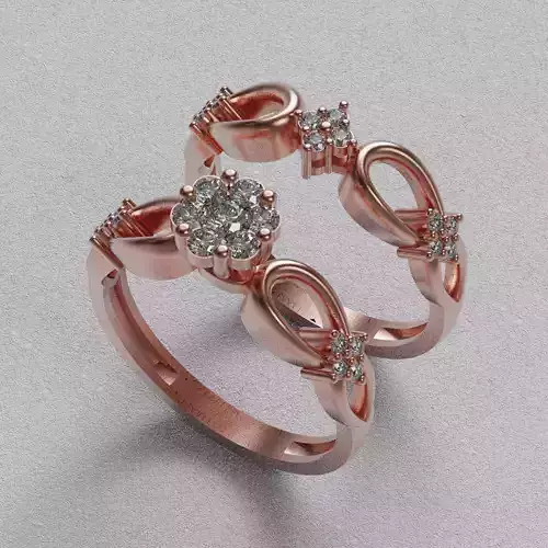 diamondring infinity wedding ring set with diamonds