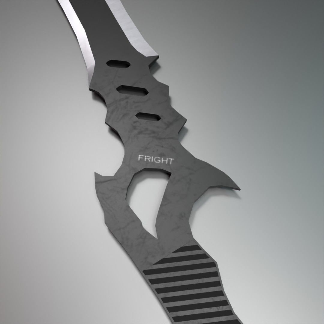 Badland sword Low-poly 3D model_6