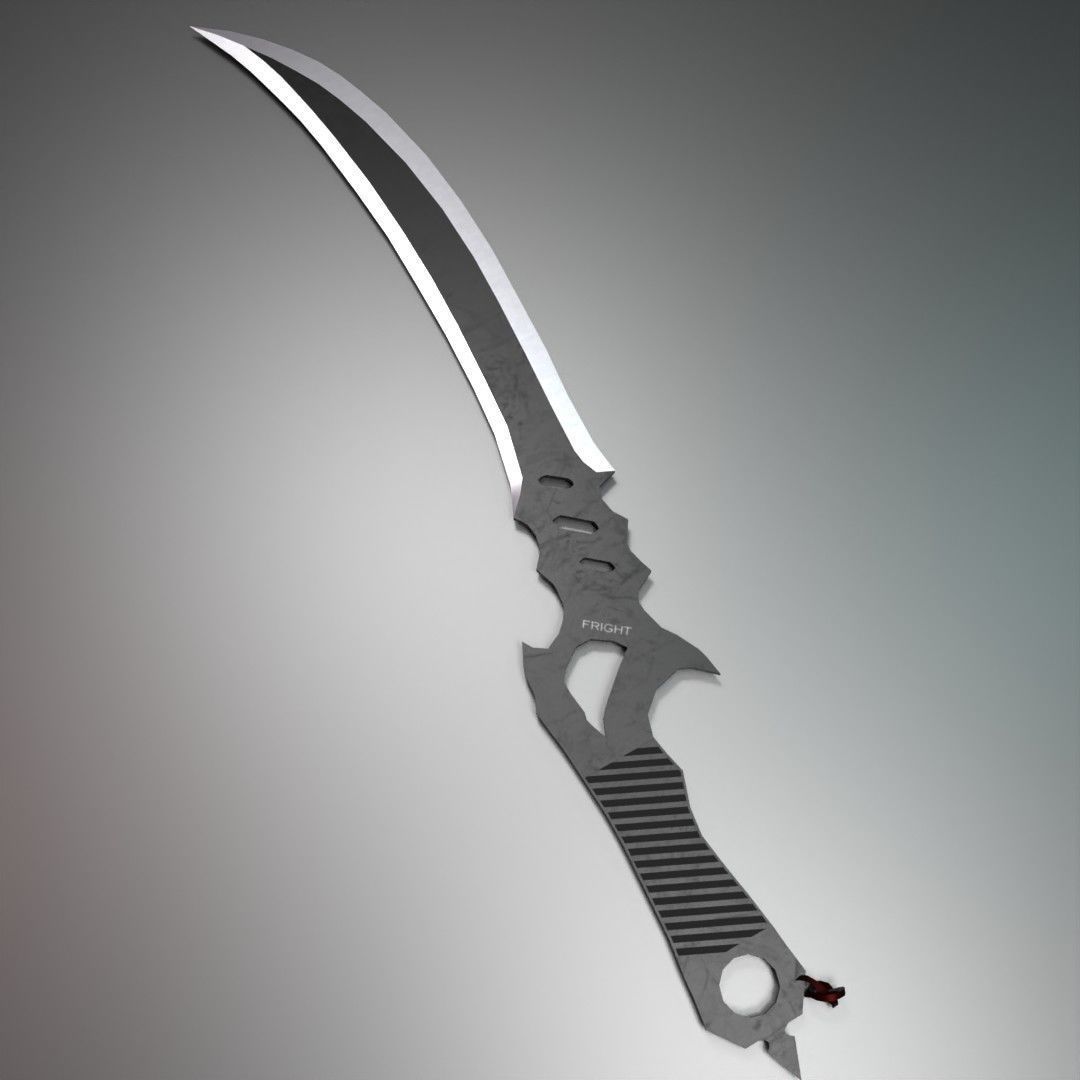 Badland sword Low-poly 3D model_1