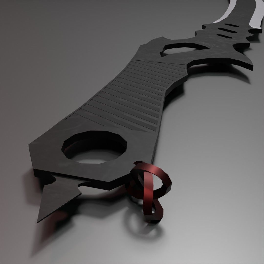 Badland sword Low-poly 3D model_2