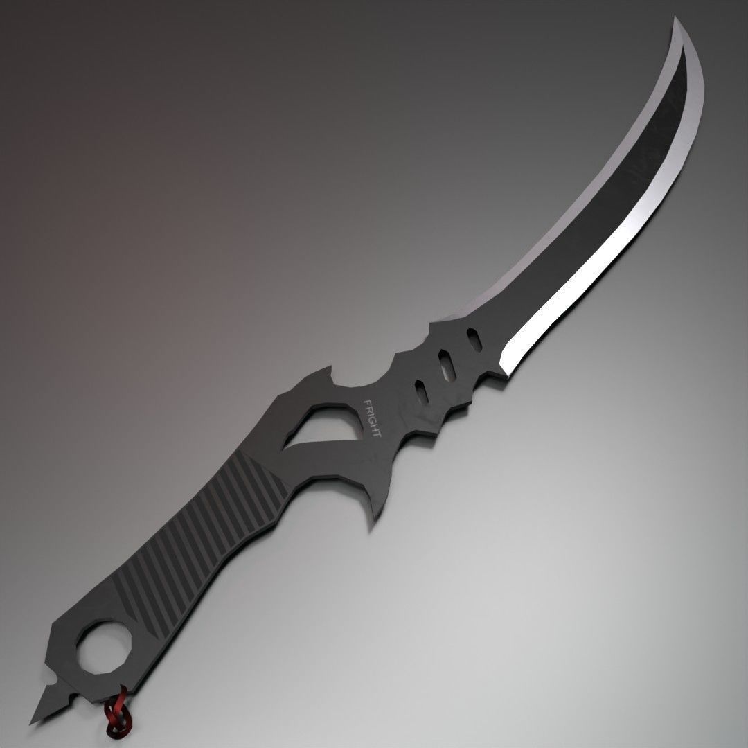 Badland sword Low-poly 3D model_4