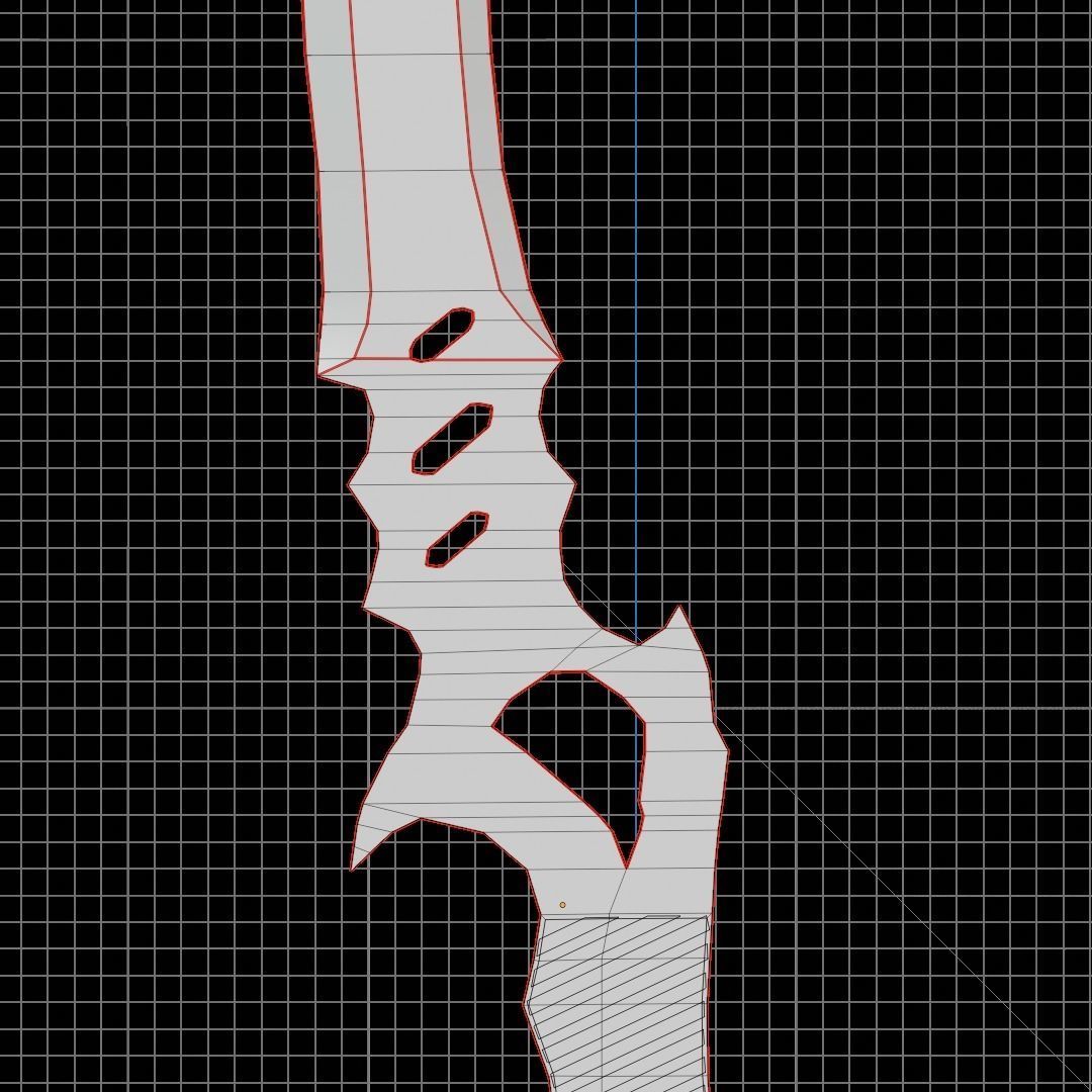 Badland sword Low-poly 3D model_9