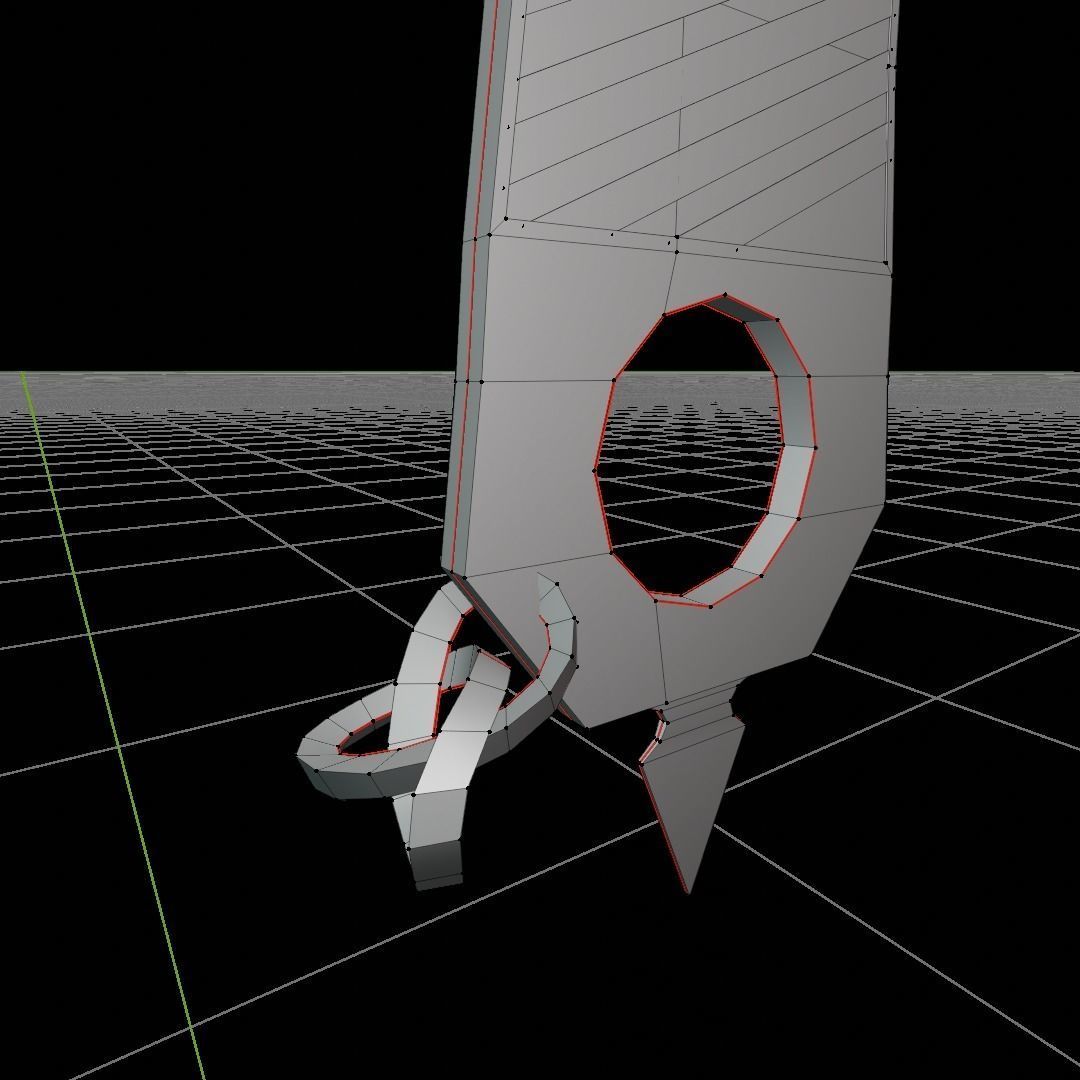 Badland sword Low-poly 3D model_10