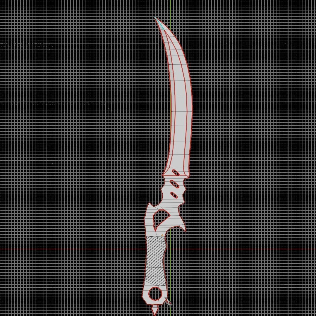 Badland sword Low-poly 3D model_8