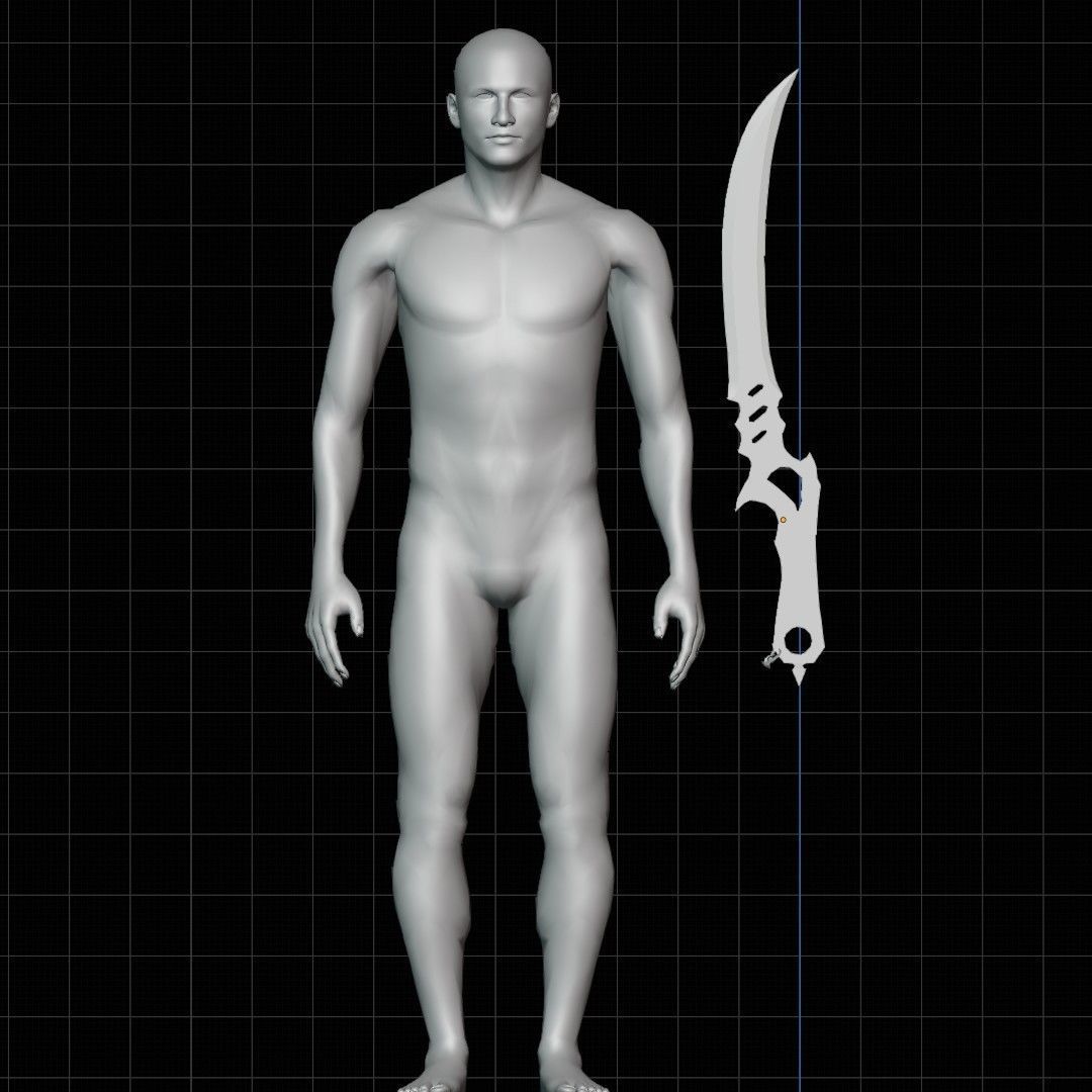 Badland sword Low-poly 3D model_13