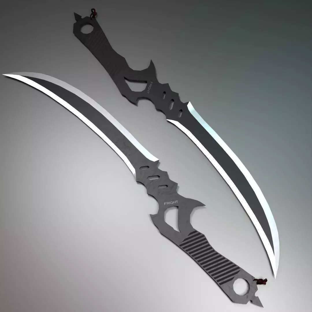 Badland sword Low-poly 3D model_0