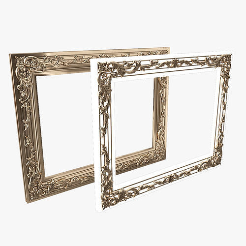 Frames for pictures classical and baroque style 3d model 3D model